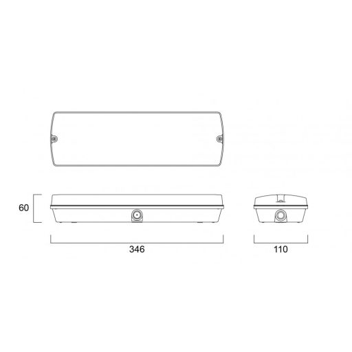 Sylvania START eco Emergency Bulkhead Manual Test Maintained/Non Maintained 3h 170lm 0032004
