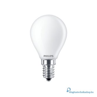   Philips CorePro LEDLuster ND 6.5-60W P45 E14 827 FR G kisgömb izzó 60W helyett opál