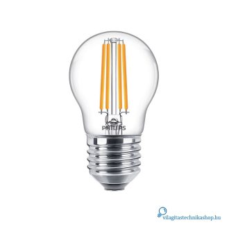  Philips CorePro LEDLuster ND 6.5-60W P45 E27 827 CL G meleg fehér 60w helyett kisgömb