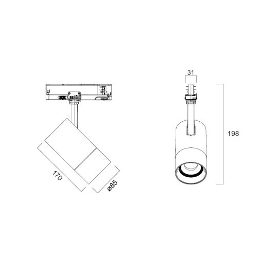 Sylvania Pixo ZOOM 2100LM 17D-60D 3CCT MULTIPOWER BLACK spotlámpa