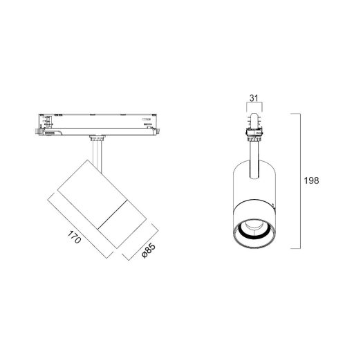 Sylvania Pixo ZOOM 1850LM 17D-60D 3CCT DALI BLACK LED világítás