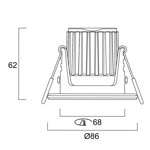0005187 START Spot Alu IP65 Dimmable 870LM 3CCT White