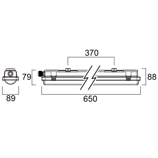 Sylvania RST 600 IP66 1425-2500LM 840 por és pármentes lámpatest