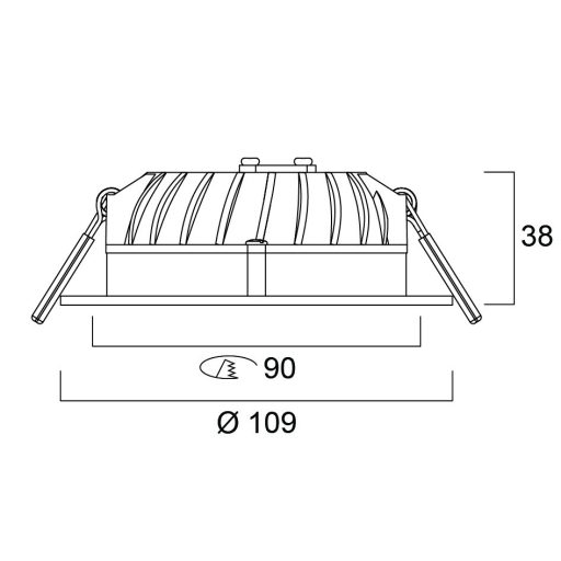 Sylvania ST DNLT 90 IP54 880 840 DIM süllyeszthető LED lámpa