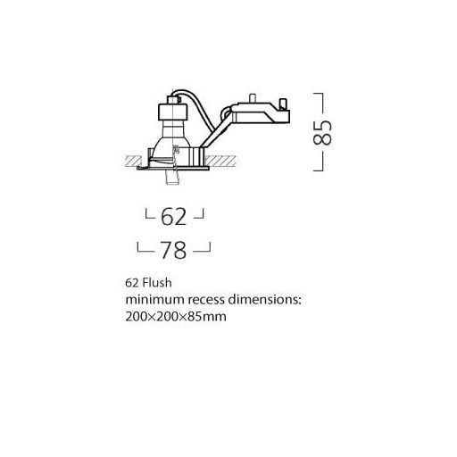 Sylvania INSET TREND 62 FL ES50 WH EX-LMP süllyeszthető LED lámpa