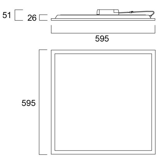 Sylvania START UGR19 600x600 3400lm 830 LILO LED panel