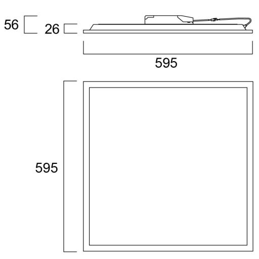 Sylvania START UGR19 600x600 DALI 4000lm 840 LED panel