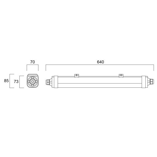 Sylvania START Waterproof Slim 600 IP66 1400/2550LM 840 LED lámpatest