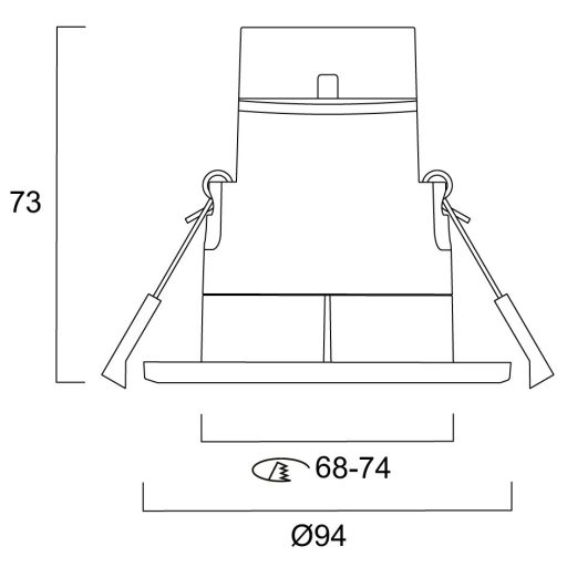 0090094 SylSpot Black Tunable White 400LM SylSmart