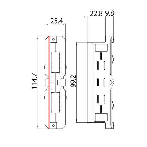Sylvania ONETRACK egyenes csatlakozó, fekete (9003/B)
